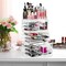 Casafield Acrylic Cosmetic Makeup Organizer & Jewelry Storage Display Case - Large 16 Slot, 2 Box & 9 Drawer Set - Clear
